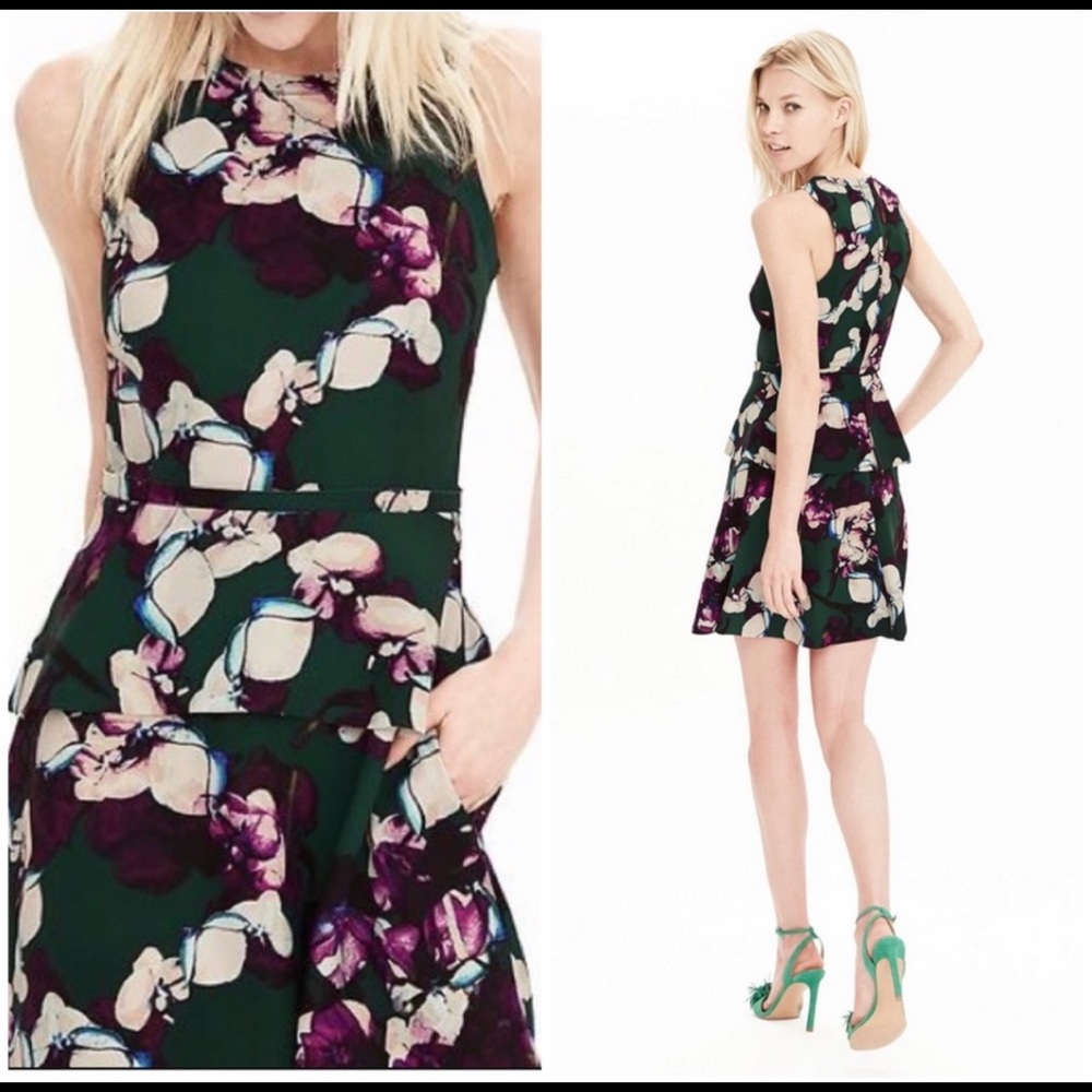 Banana Republic floral peplum dress